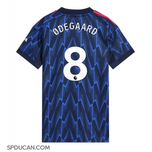 Zenski Nogometni Dres Arsenal Martin Odegaard #8 Gostujuci 2025-26 Kratak Rukav